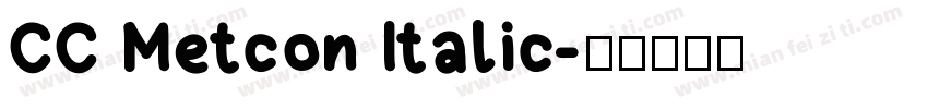 CC Metcon Italic字体转换